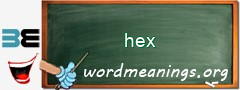 WordMeaning blackboard for hex